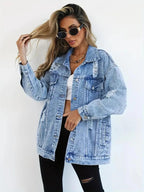 Rymlig vintage jeansjacka