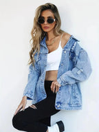 Rymlig vintage jeansjacka