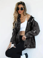 Rymlig vintage jeansjacka