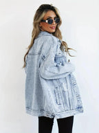 Rymlig vintage jeansjacka