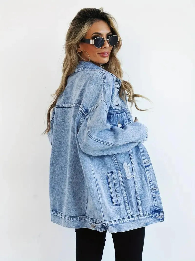 Rymlig vintage jeansjacka