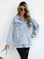 Rymlig vintage jeansjacka